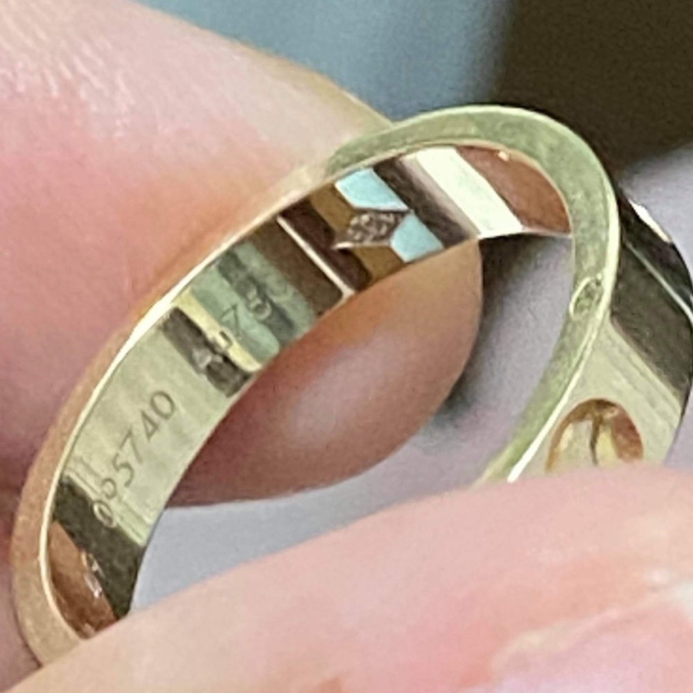 LOUIS VUITTON 18KT GOLD RING STAMPED BOX SZ 5 - Picture 5 of 6
